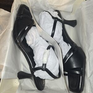 Amne Klein Women's 11M Elegant Black Strappy Heels. New In Box